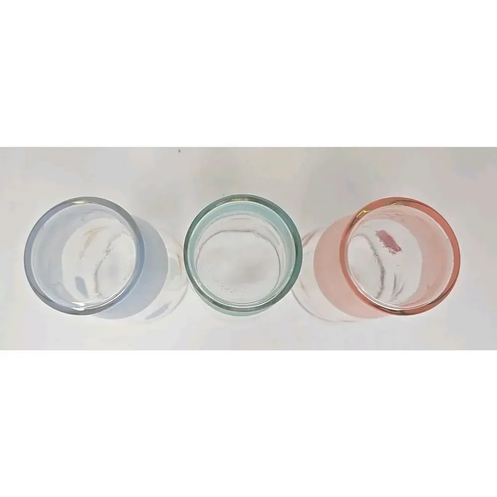 Vintage Bartlett Collins‎ Tulip Tumbler Glasses Lot of 3 Frost Bottoms U186
